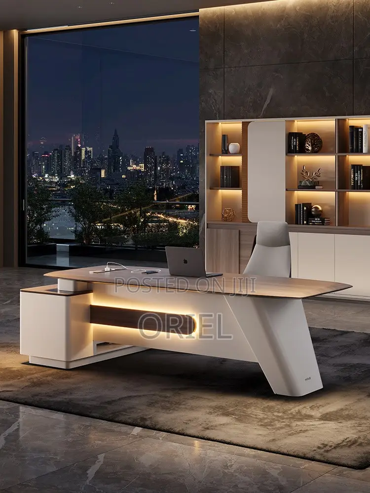 Office Desk: Executive L-Shaped Workstation 180cm