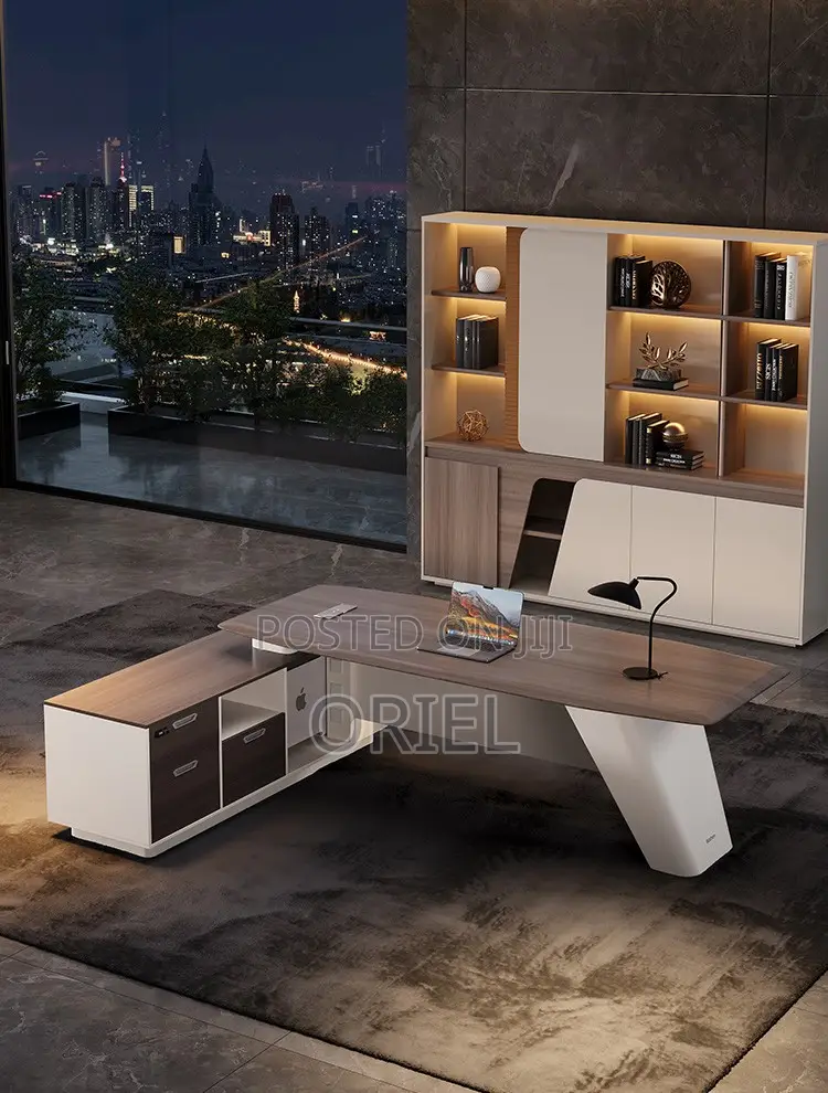 Office Desk: Executive L-Shaped Workstation 180cm