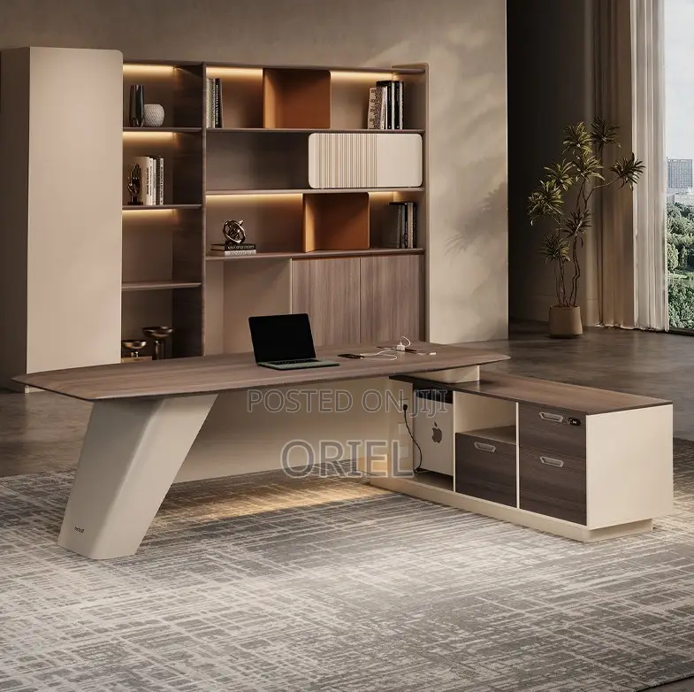 Office Desk: Executive L-Shaped Workstation 180cm