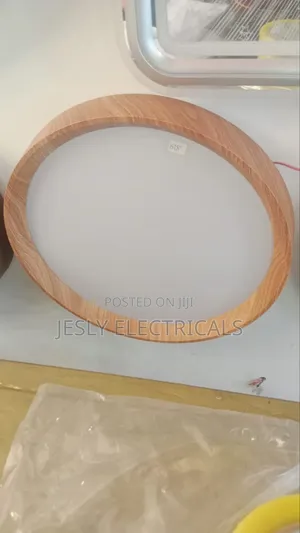 Wood Grain Flush Mount Ceiling Light