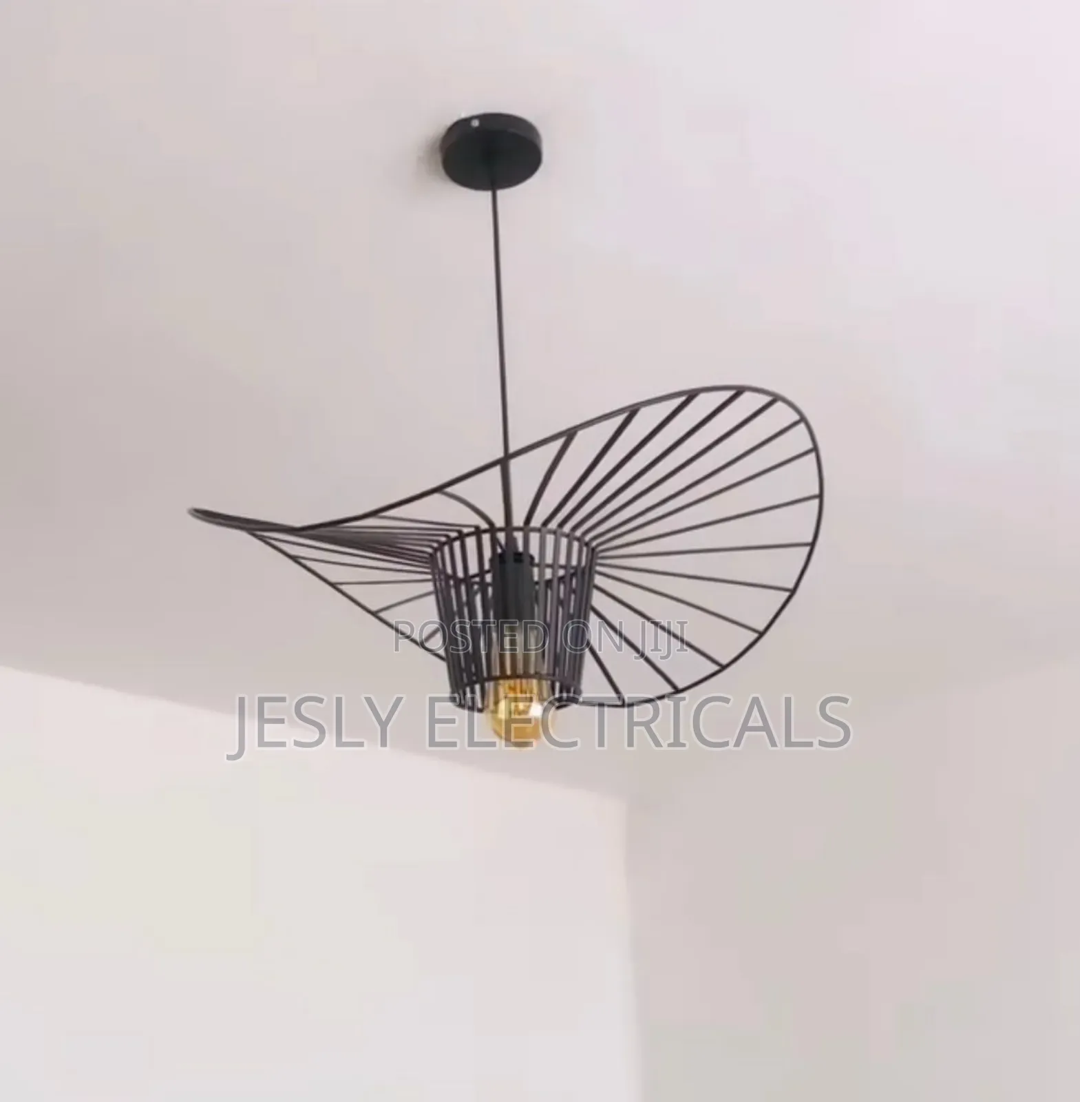 Black Hat-Shaped Chandelier