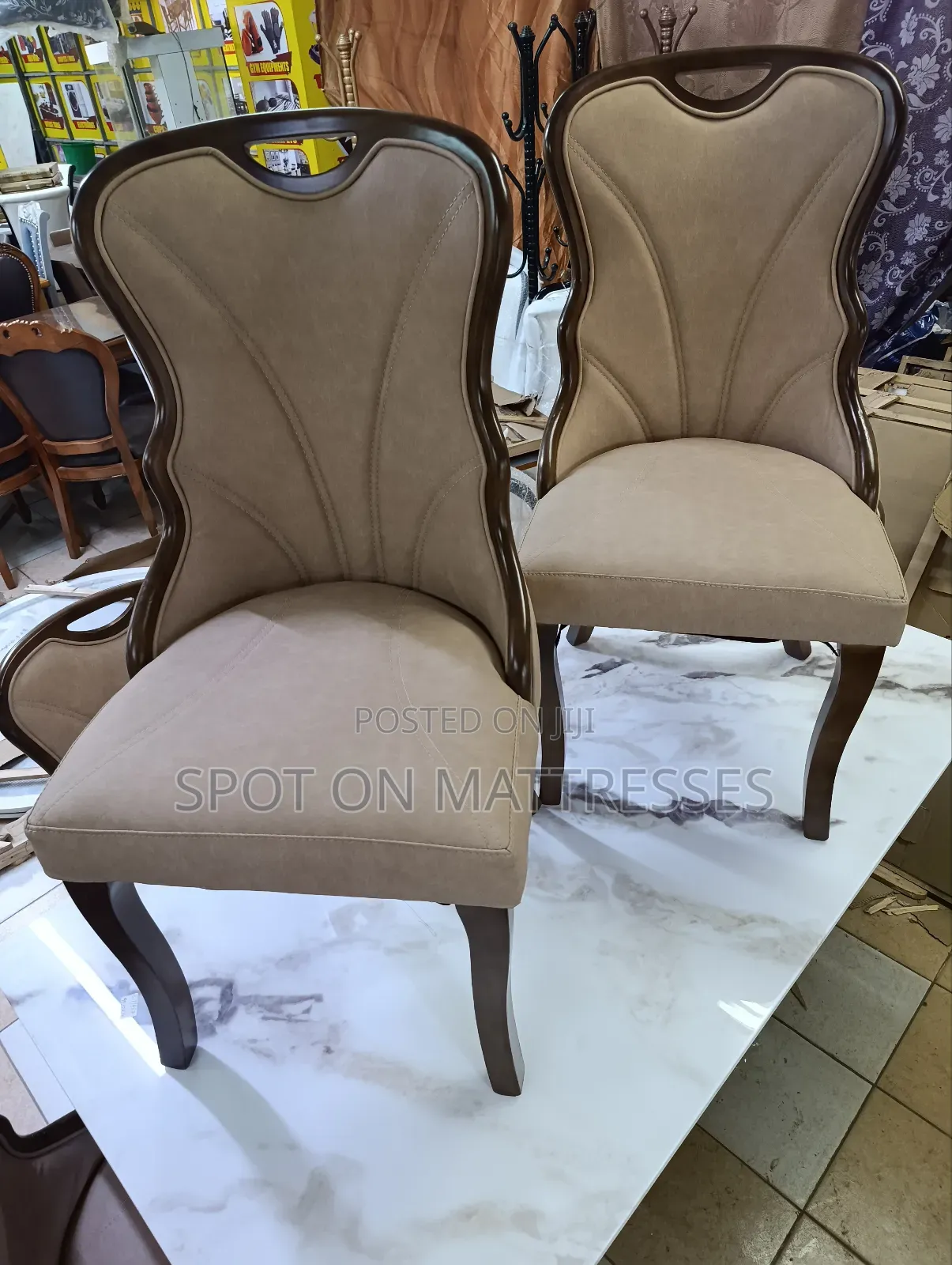 Classic 6-seater Dining Set With Marble Top Table + Free Delivery!!!