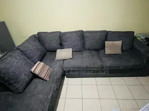 L Shaped Sectional Grey Sofa Set