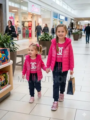 Girls Chanel 3 PCS Tracksuit Set