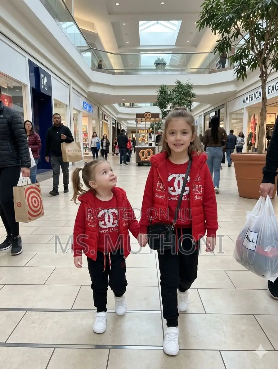 Girls Chanel 3 PCS Tracksuit Set