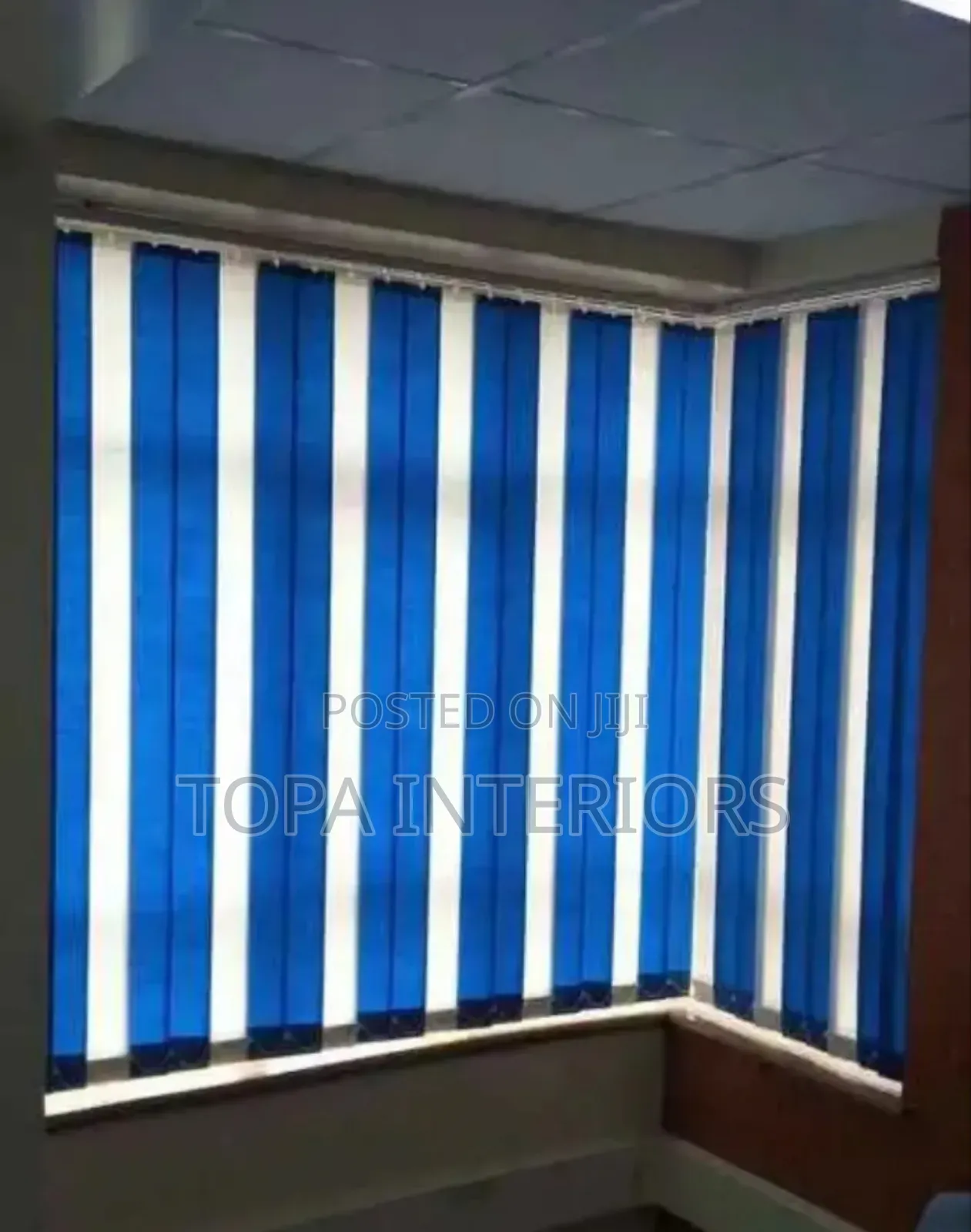 Striped Design Vertical Office Window Blind Curtains