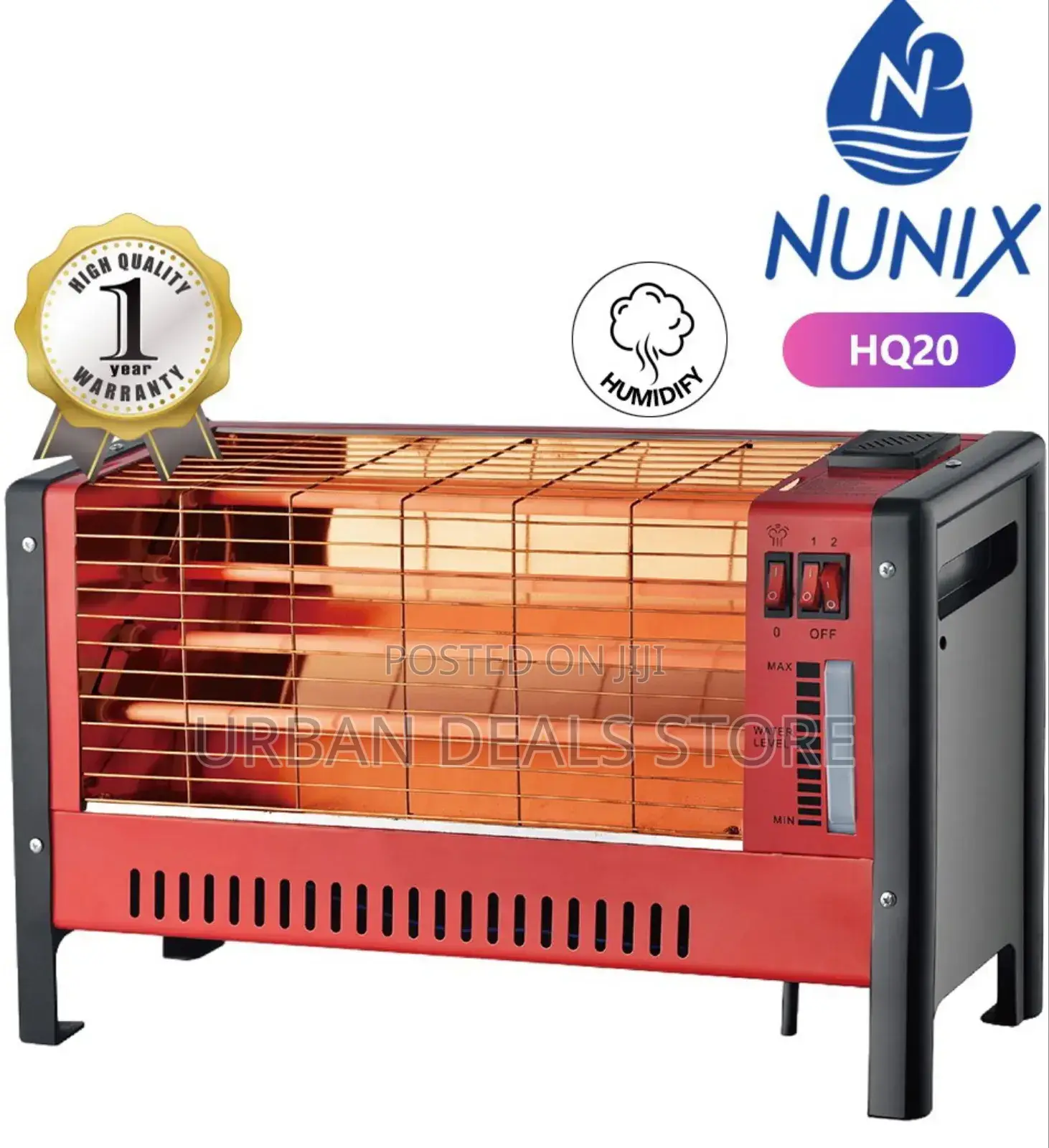 3 Sided Quartz Room Heater With Humidifier