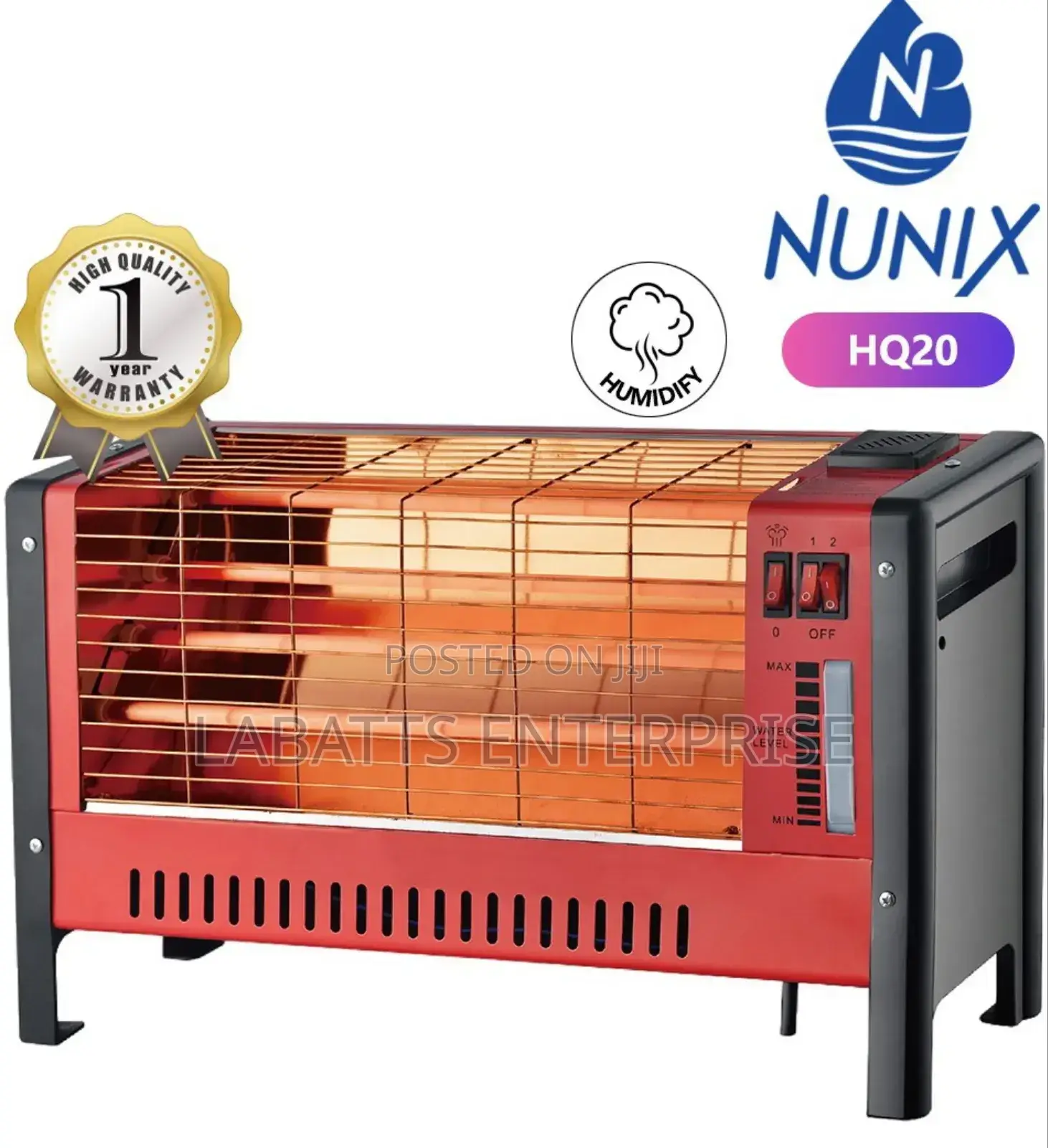 3 Sided Quartz Room Heater With Humidifier