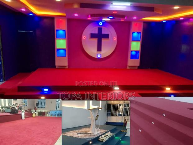 Church Altar Floor Cover Wall to Wall Red Carpets
