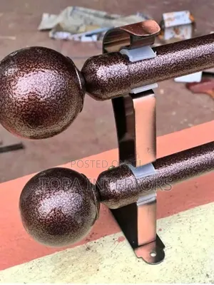 Durable Scratch Resistant Brown Powder Coated Jua Kali Curtain Rods