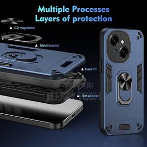 Tecno Pop 9 Shockproof Armor Magnetic Ring Stand Cover Case. - thumbnail 2