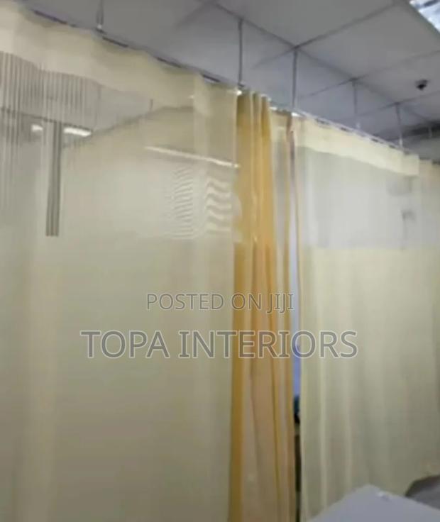 Cream Healthcare Partitioning Cubicle Hospital Ward Privacy Curtains