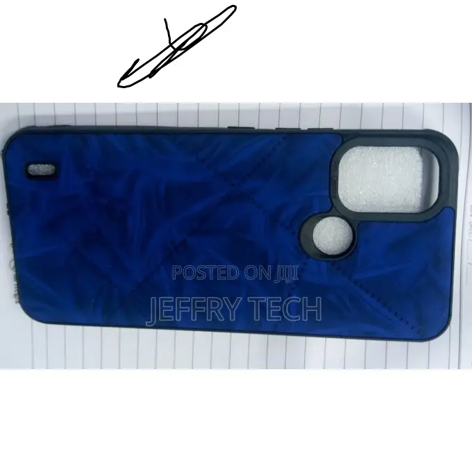 Nokia C21 Plus, Blue Leather Classy Fashion Cover Case./