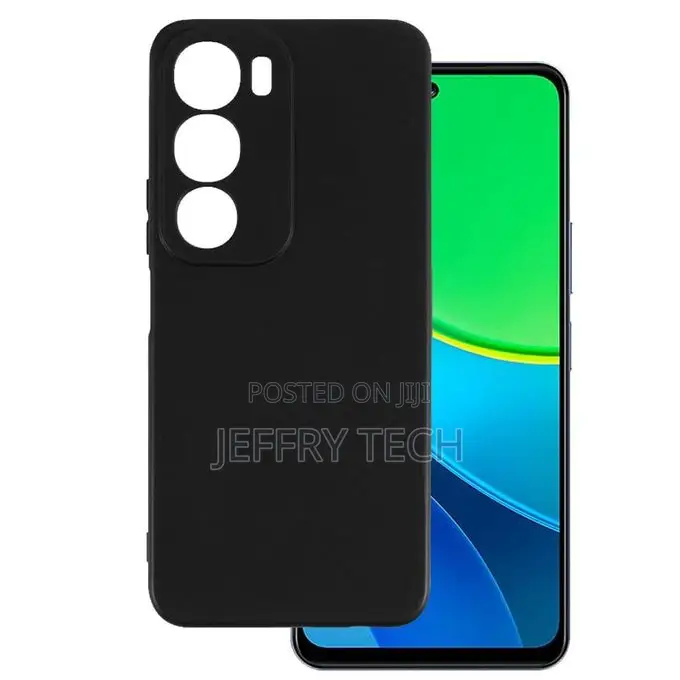 Vivo Y19s Protective Back Cover Case - Black.