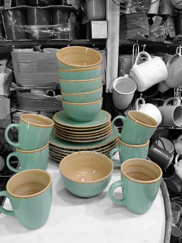 24pcs Ceramic Mable Dinner Set - thumbnail 2