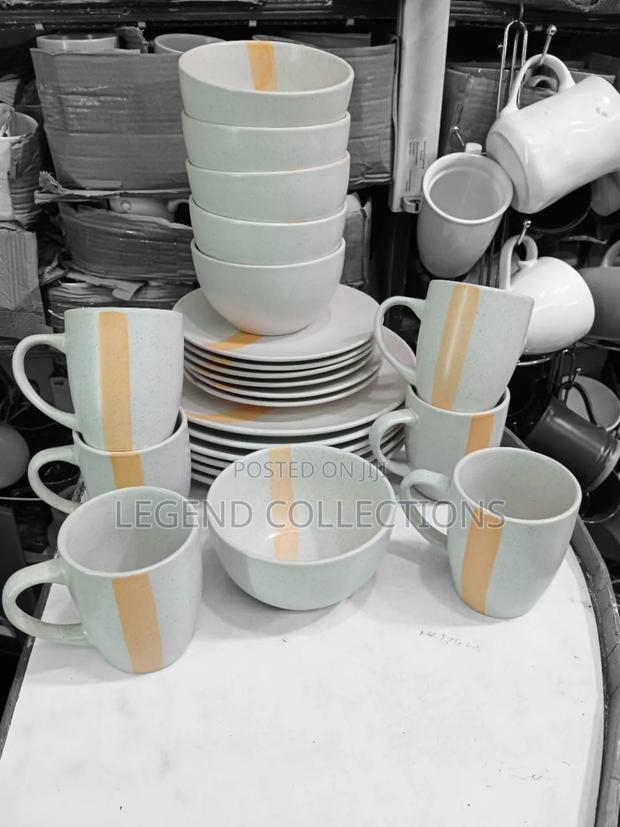 24pcs Ceramic Mable Dinner Set - thumbnail 3