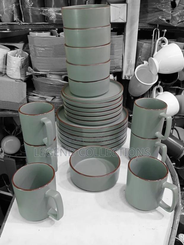 24pcs Ceramic Mable Dinner Set - thumbnail 4
