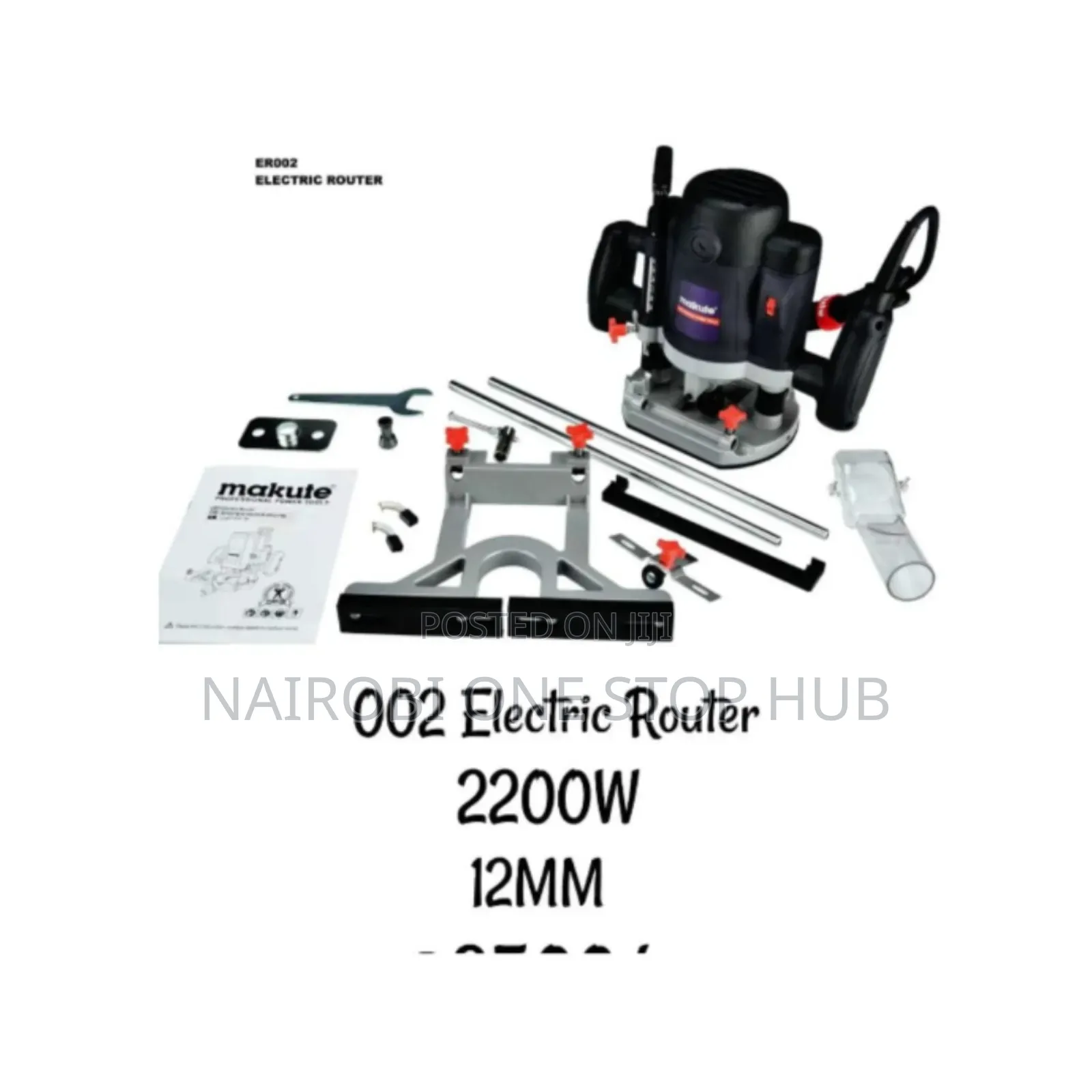 Makute Electric Router – Model 002 (2200w, 12mm) 