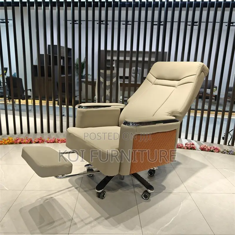Office Chair; High Back Heavy Leather Ceo Chair