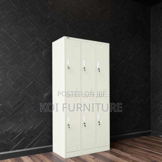 Office Cabinet; Modern Steel Six Lockers Office Storage Cabinet
