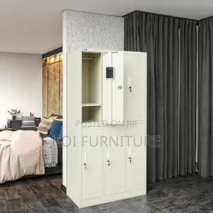 Office Cabinet; Modern Steel Six Lockers Office Storage Cabinet