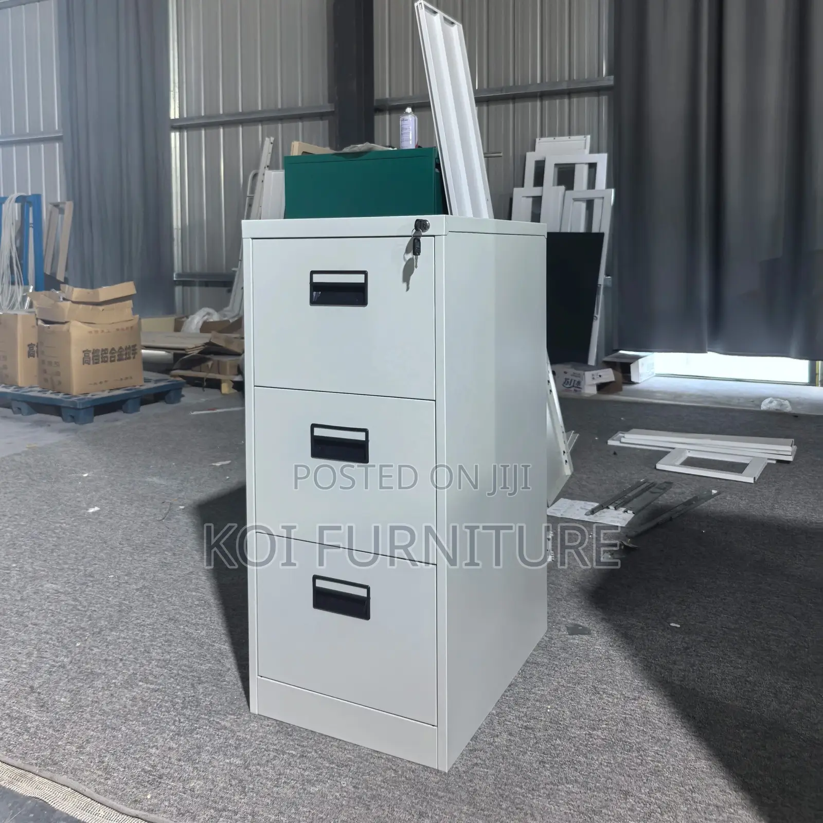Office Cabinet; Modern Gray 3 Lockers Office Filing Cabinets