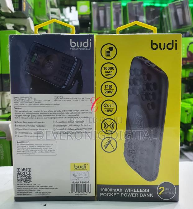 Budi Pb099b *20w 10000mah* Wireless Power Bank - main view