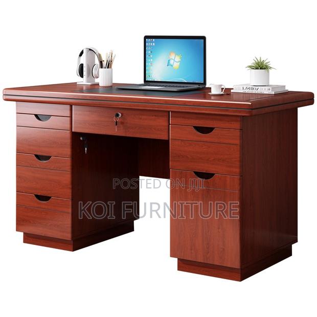 Office Desk; 1.2m Executive Mahogany Desk - thumbnail 2