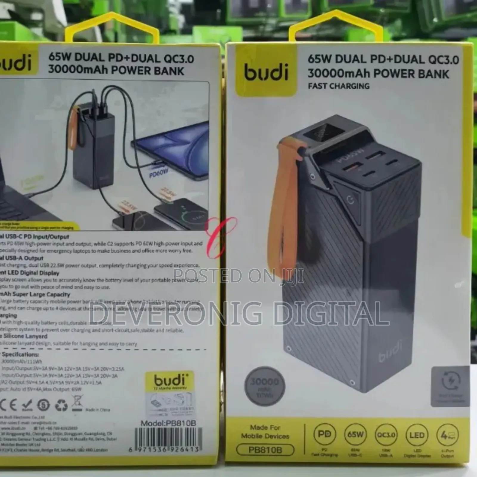 Budi Pb810b *65w 30000mah* Pd Fast Charging Power Bank
