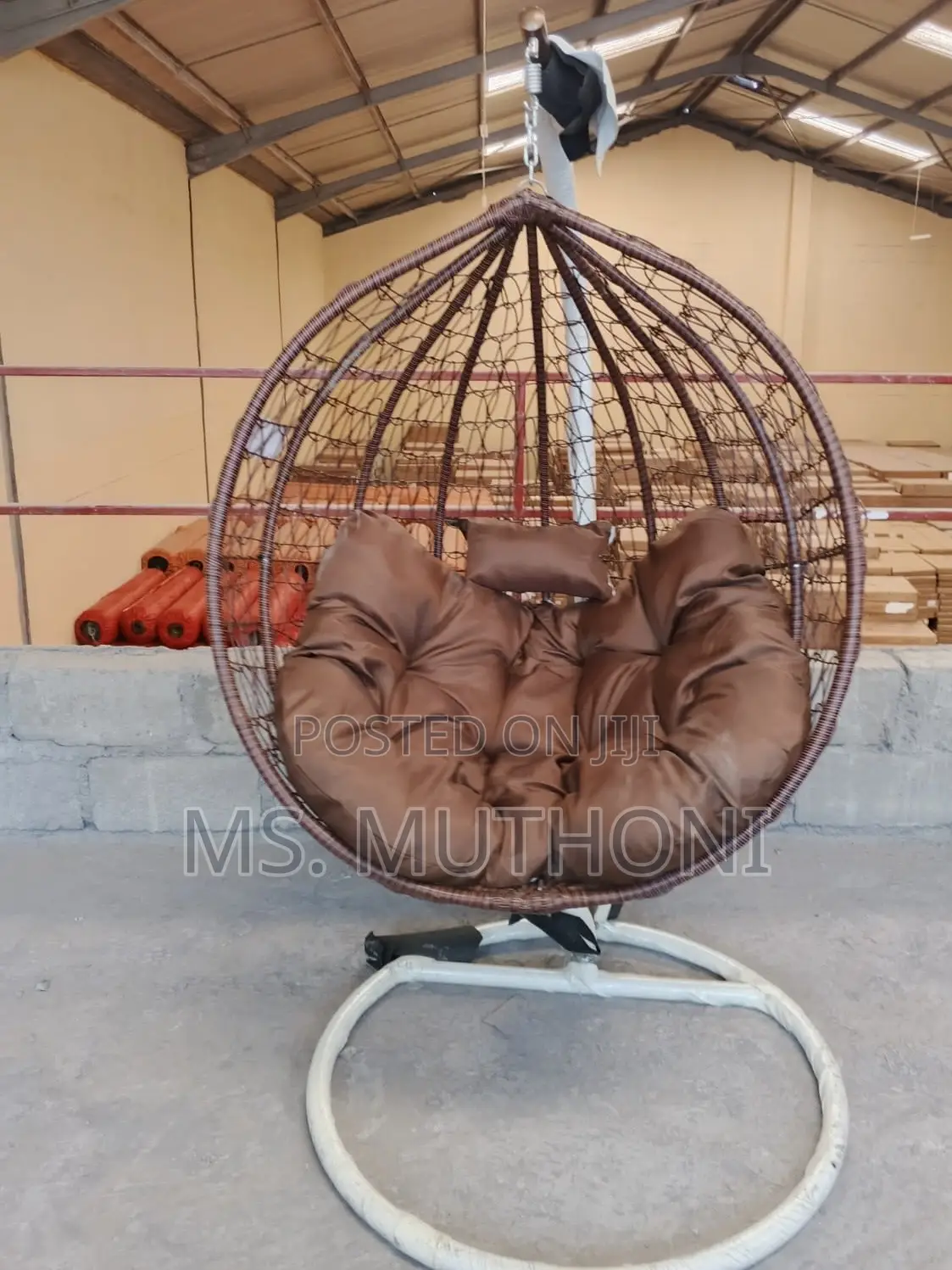 Modern Rattan Hammock Swing Chair Designed for Indoor or Outdoor Use,
