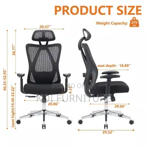 Office Chairs; High Back Orthopedic Office Fabric Chair