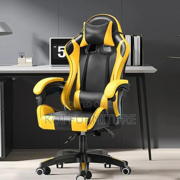 Office Chair; ;Leather Ergonomic Racing Chairs for Streamers and Gamer - thumbnail 3