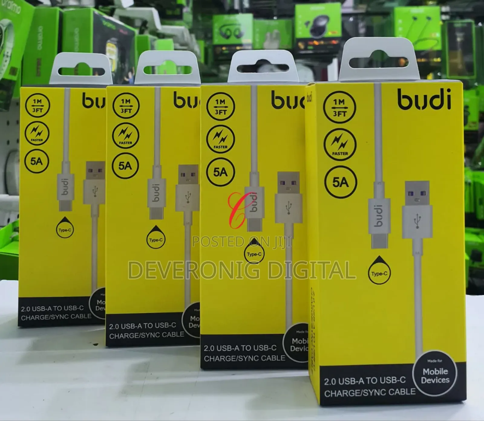 Budi M8j157t *5a Type Usb Cable