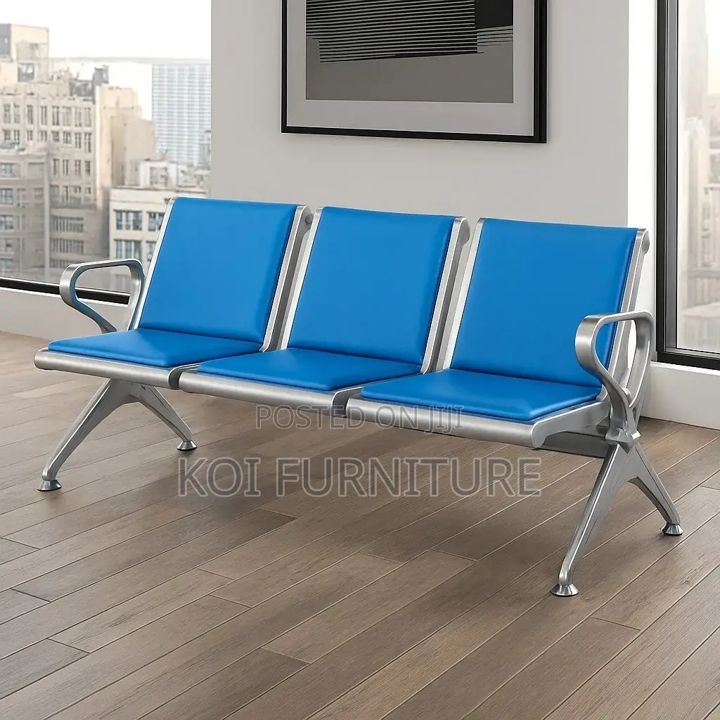 Office Bench; Three Seaters Office Reception Wait Area Bench