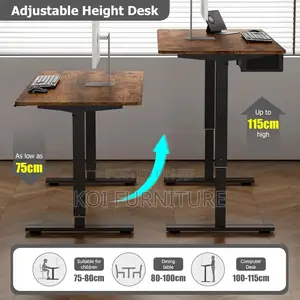Office Desk; 1.4m Electric Adjustable Home Office Computer Desk