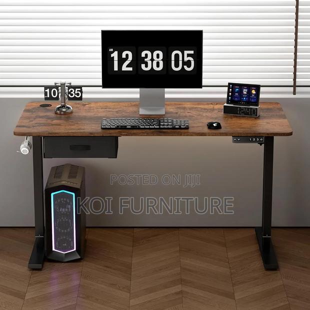 Office Desk; 1.4m Electric Adjustable Home Office Computer Desk - thumbnail 5