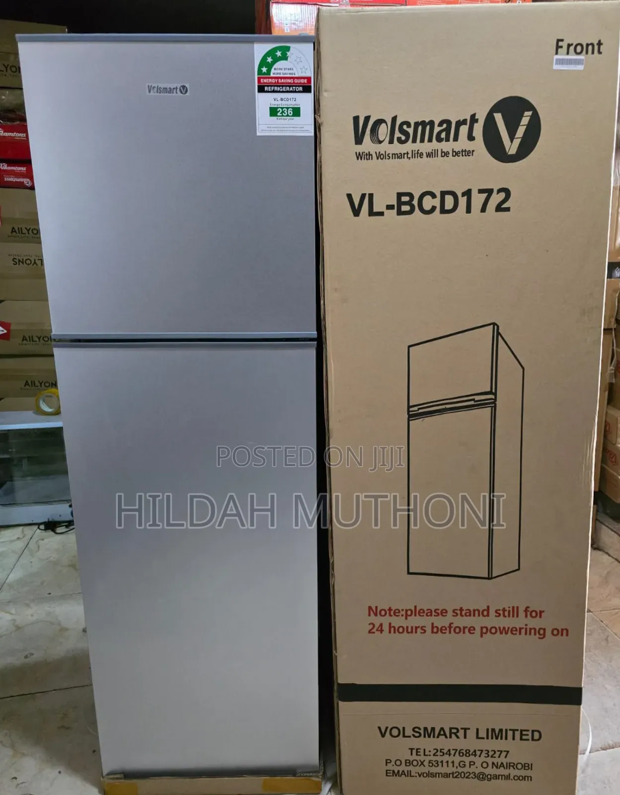 108 L Silver Volsmart Double Door Refrigerator
