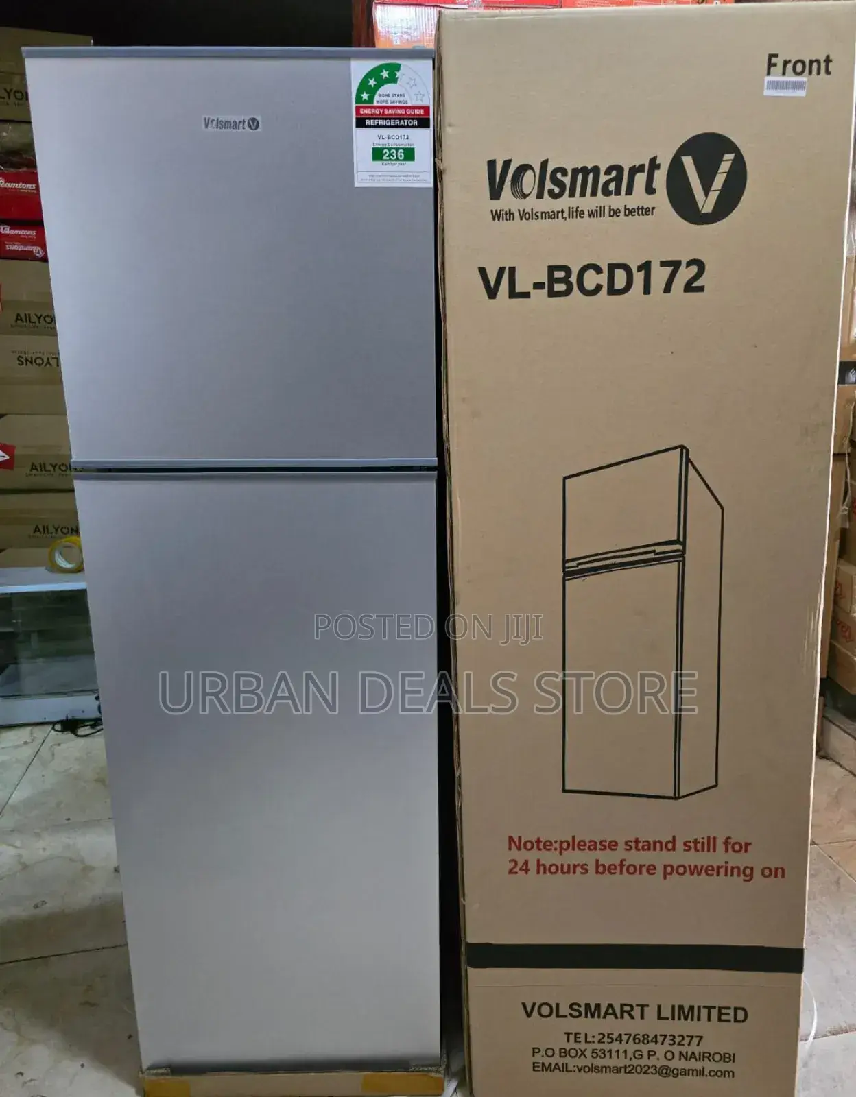 108 L Silver Volsmart Double Door Refrigerator