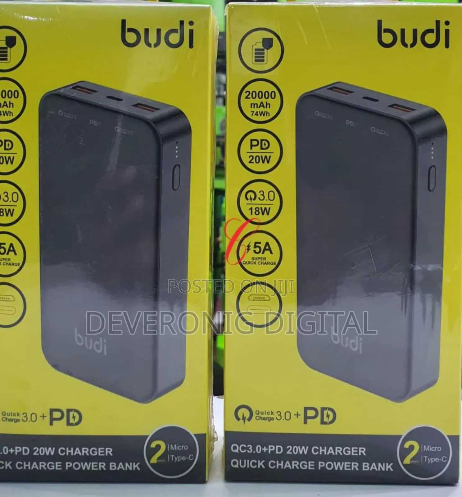 Budi Pb083b *20w 20000mah* Quick Charge Power Bank