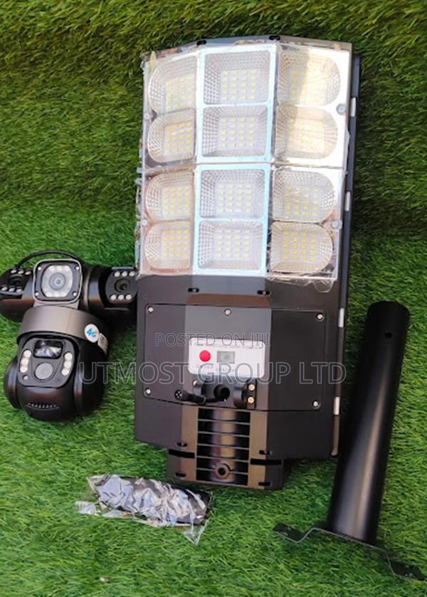 180w Solar Security CCTV Camera 4g Triple Lens App Control - main view
