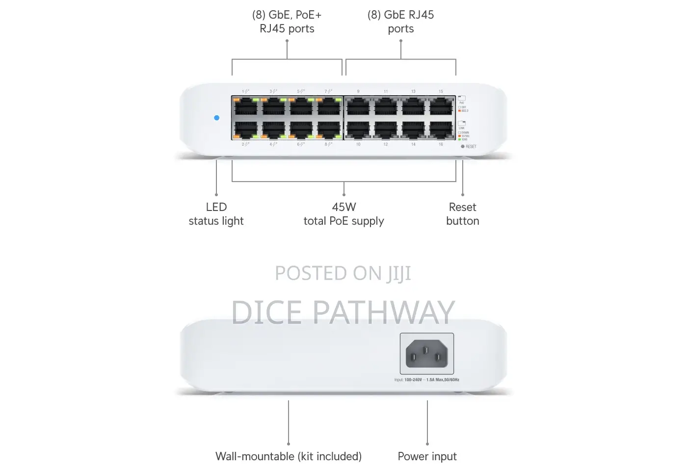 Unifi Switch Lite 16 Poe (Usw-Lite-16-Poe)