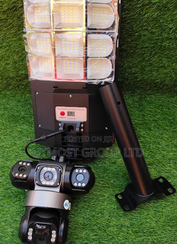 180w Solar 4g Triple Lens CCTV Camera With Phone Monitoring