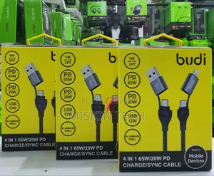 Budi Dc225cl10b *65w 4 in 1 Pd Charge/Sync Cable 
