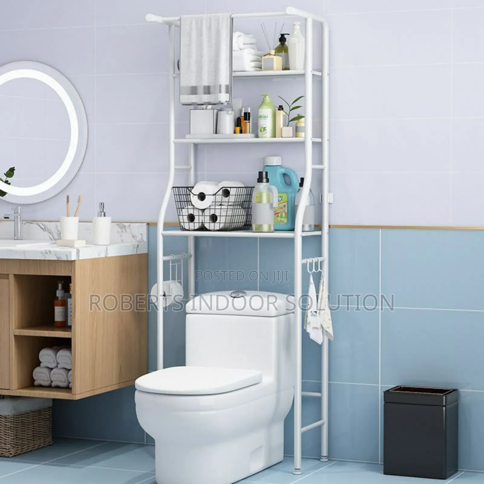Modern Space Saving Toilet Organizer Rack
