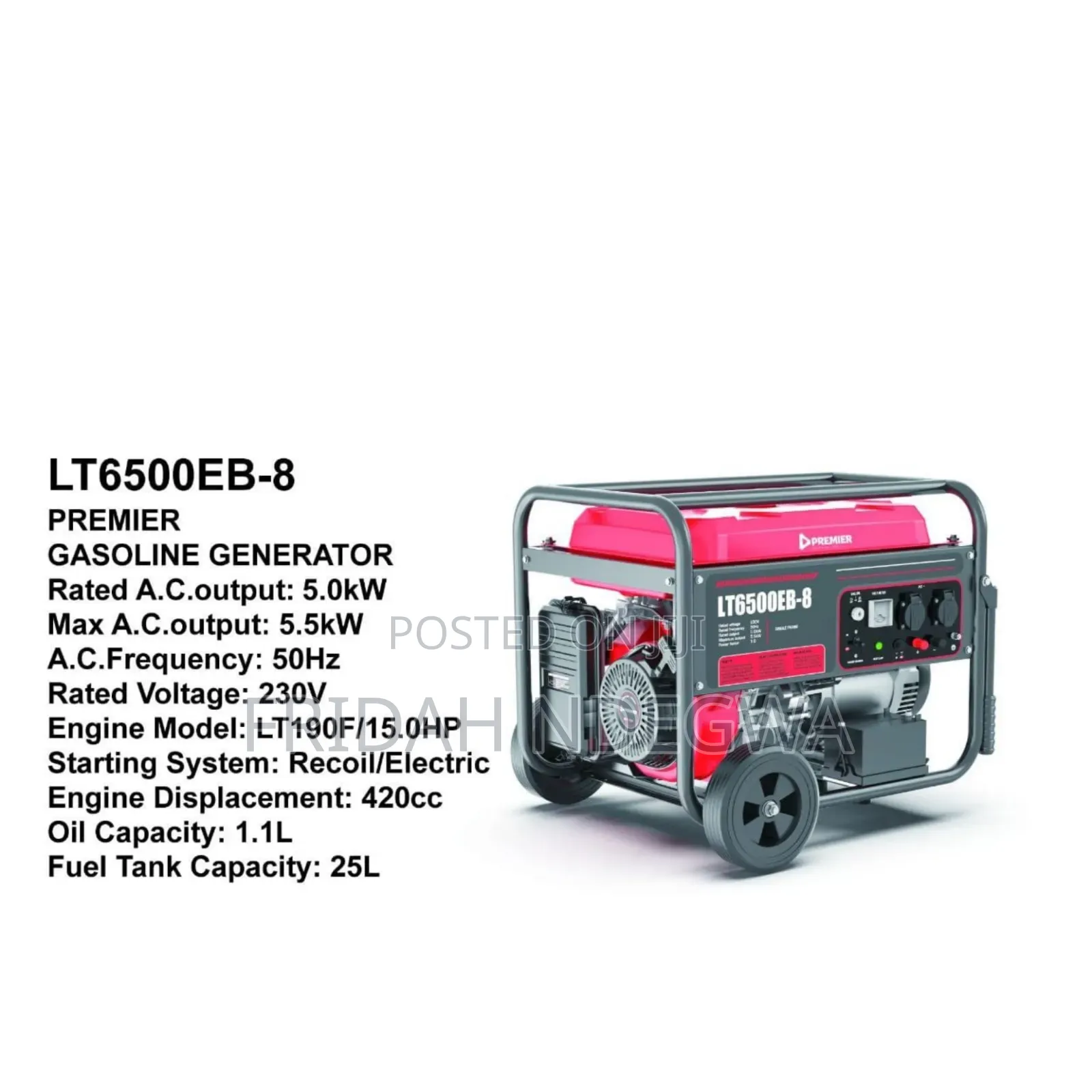 Lt6500eb-8 Premier Gasoline Generator