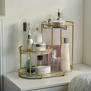 3 Level Gold Frame Marble Tray Organizer Rack P.O - thumbnail 2