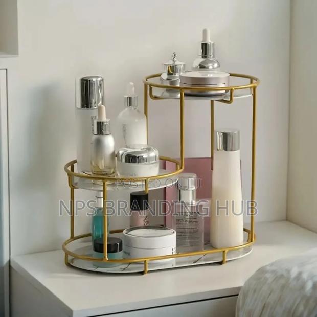 3 Level Gold Frame Marble Tray Organizer Rack P.O - main view