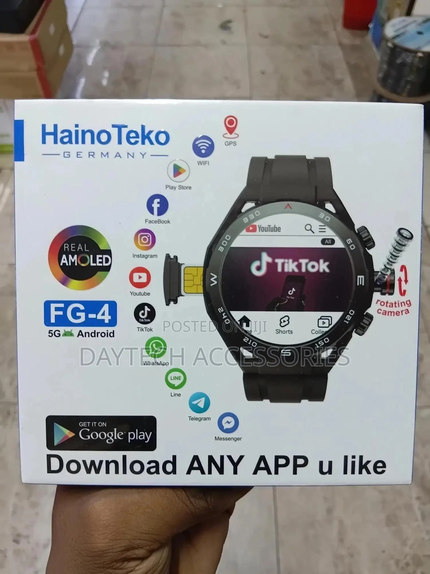 The Hainoteko Fg-4 Is a 5g Android Smartwatch