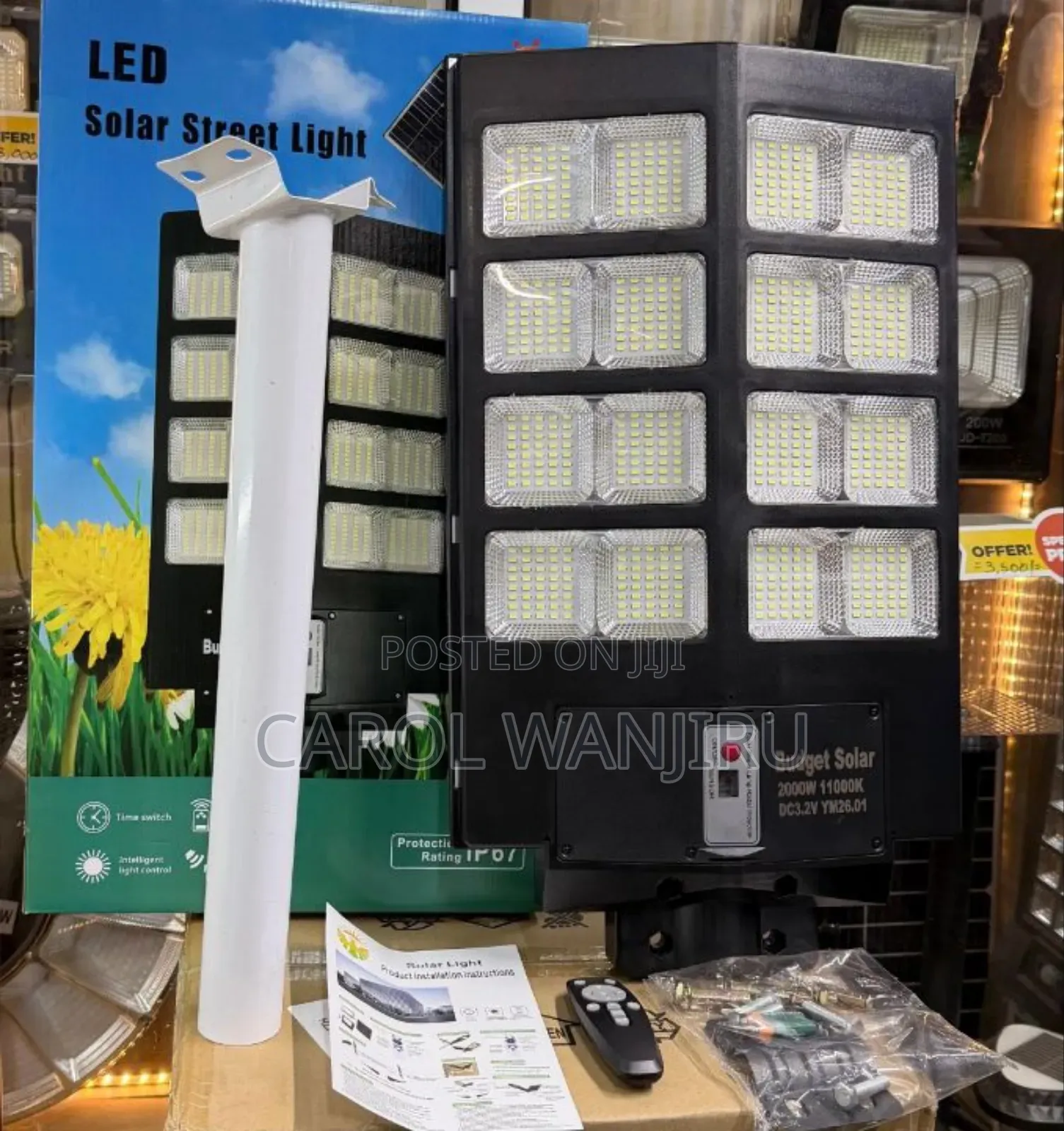 2000watts Solar Street Light + Pole/2000q Solar Street Light