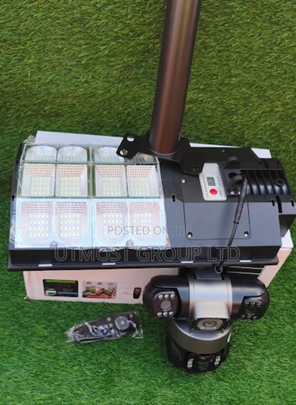 Solar Powered 4g CCTV Camera Triple Lens With Floodlight - main view